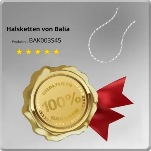 Balia Halskette für Damen matt-glanz aus 925 Silber 45cm BAK003S45