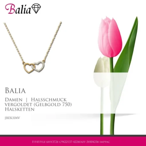 Balia Halskette plain Karabinerverschluss Balia Halsketten JBEK104V