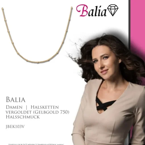 Balia Halskette plain Karabinerverschluss Balia Halsketten JBEK103V