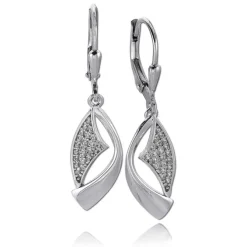 Balia Ohrhänger für Damen glanz Zirkonia 925er Silber BAO0055SW
