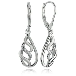 Balia Ohrhänger für Damen glanz Zirkonia 925er Silber BAO0028SW