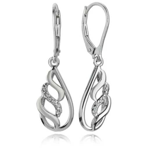 Balia Ohrhänger für Damen glanz Zirkonia 925er Silber BAO0028SW