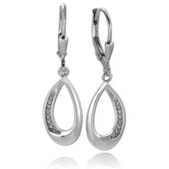 Balia Ohrhänger für Damen glanz Zirkonia 925er Silber BAO0049SW