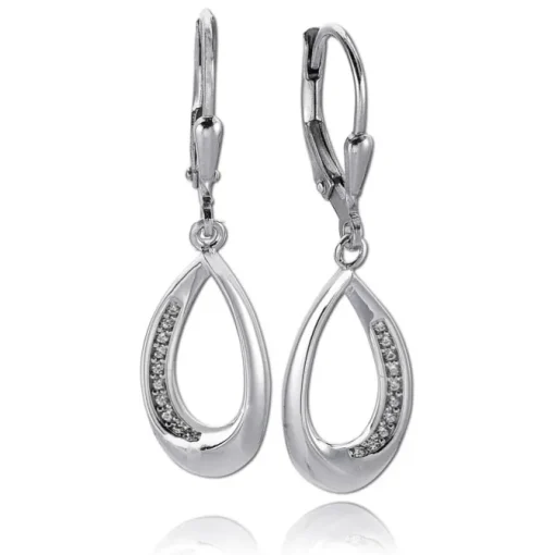 Balia Ohrhänger für Damen glanz Zirkonia 925er Silber BAO0049SW