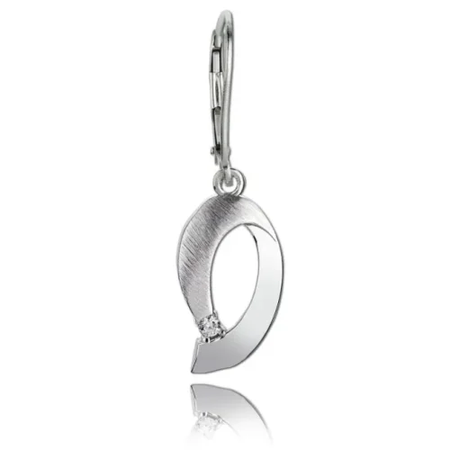 Balia Ohrhänger für Damen glanz matt Zirkonia 925er Silber BAO0035SW