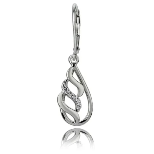 Balia Ohrhänger für Damen glanz Zirkonia 925er Silber BAO0028SW