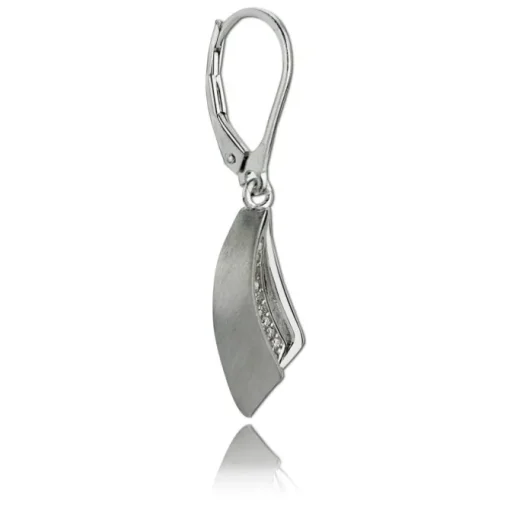 Balia Ohrhänger für Damen glanz matt Zirkonia 925er Silber BAO0034SW