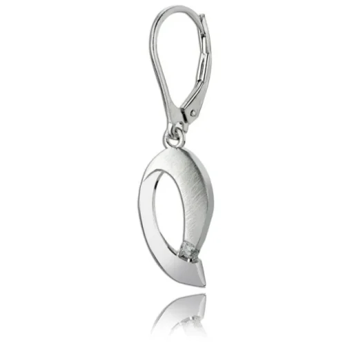 Balia Ohrhänger für Damen glanz matt Zirkonia 925er Silber BAO0035SW