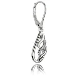 Balia Ohrhänger für Damen glanz Zirkonia 925er Silber BAO0028SW