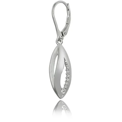Balia Ohrhänger für Damen glanz matt Zirkonia 925er Silber BAO0029SW