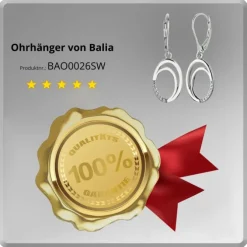 Balia Ohrhänger für Damen glanz Zirkonia 925er Silber BAO0026SW