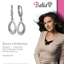Balia Ohrhänger für Damen glanz Zirkonia 925er Silber BAO0049SW