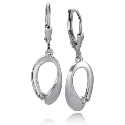 Balia Ohrhänger für Damen matt glanz Zirkonia 925er Silber BAO0059SW