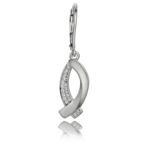 Balia Ohrhänger für Damen matt Zirkonia 925er Silber BAO0027SW