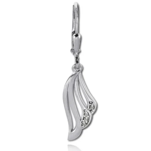 Balia Ohrhänger für Damen matt glanz Zirkonia 925er Silber BAO0052SW
