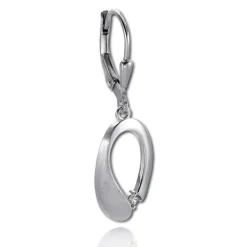 Balia Ohrhänger für Damen matt glanz Zirkonia 925er Silber BAO0059SW