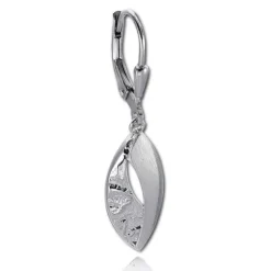 Balia Ohrhänger für Damen matt gehämmert Zirkonia 925er Silber BAO0067SO