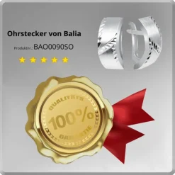 Balia Ohrstecker für Damen diamantiert aus 925er Sterling Silber BAO0090SO