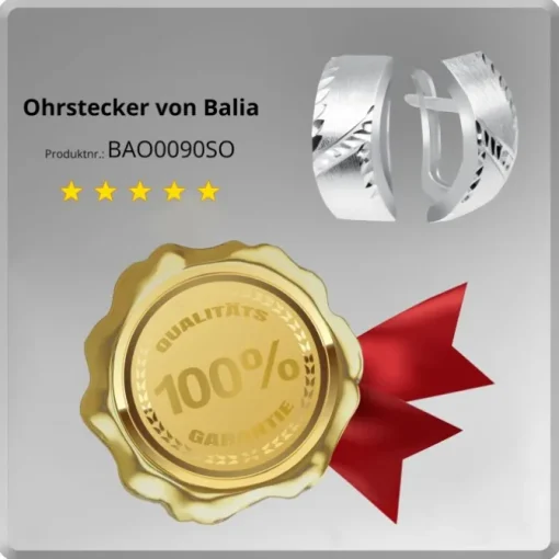 Balia Ohrstecker für Damen diamantiert aus 925er Sterling Silber BAO0090SO