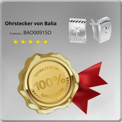 Balia Ohrstecker für Damen diamantiert aus 925er Sterling Silber BAO0091SO