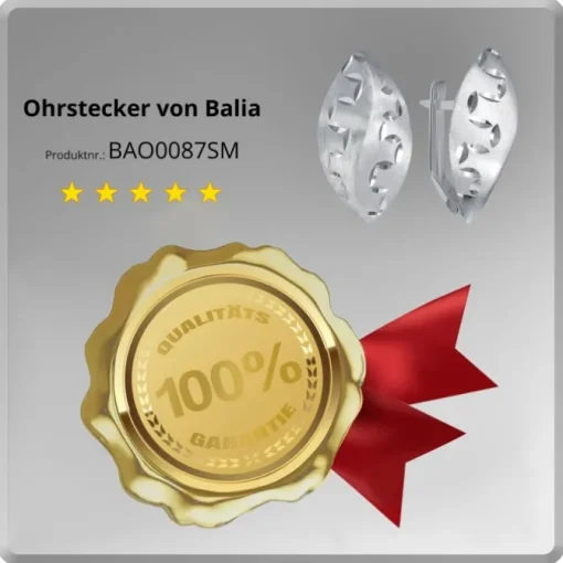 Balia Ohrstecker für Damen diamantiert aus 925er Sterling Silber BAO0087SM