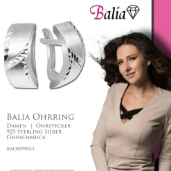 Balia Ohrstecker für Damen diamantiert aus 925er Sterling Silber BAO0090SO
