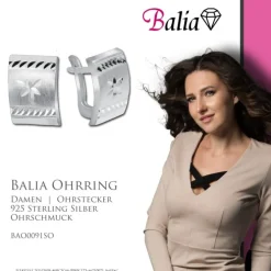 Balia Ohrstecker für Damen diamantiert aus 925er Sterling Silber BAO0091SO