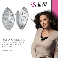 Balia Ohrstecker für Damen diamantiert aus 925er Sterling Silber BAO0087SM