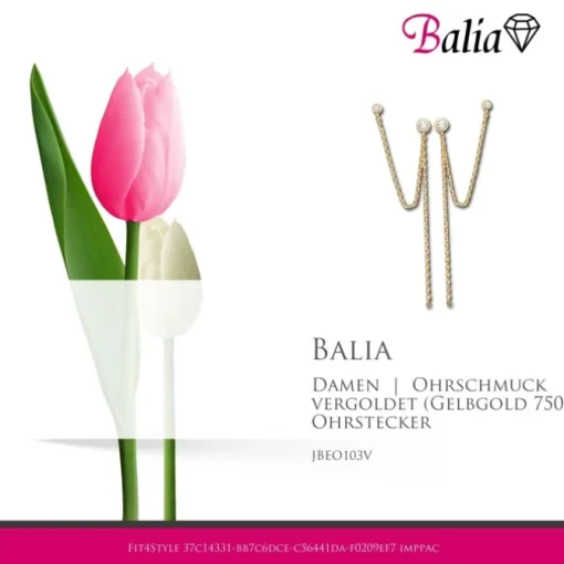 Balia Ohrstecker plain Zirkonia Steckverschluss Balia Ohrstecker JBEO103V