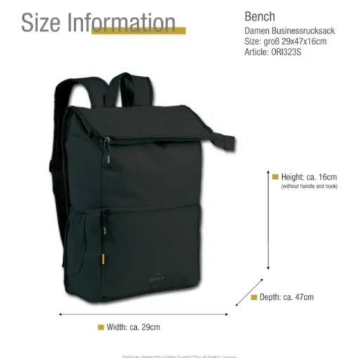 Bench Businessrucksack Polyester schwarz ORI323S
