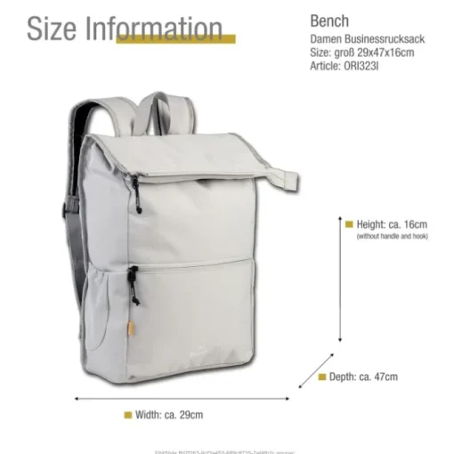 Bench Businessrucksack Polyester grau ORI323I