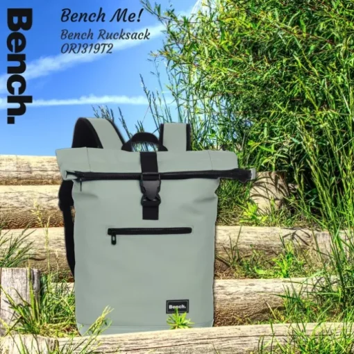Bench Businessrucksack PU Kunststoff grau grün ORI319T2