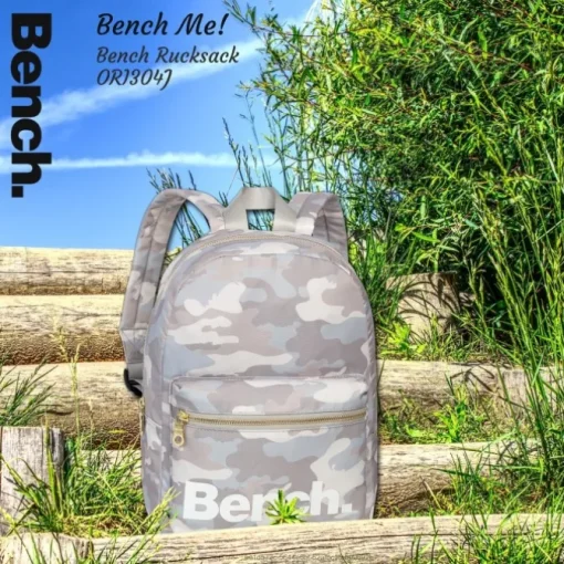 Bench kleiner Cityrucksack Nylon hellgrau Sportrucksack Damen Daypack ORI304J