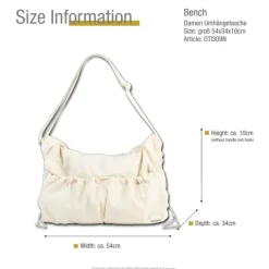 Bench Nylon washed beige weiß OTI309N
