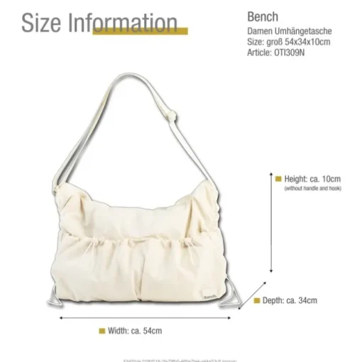 Bench Nylon washed beige weiß OTI309N