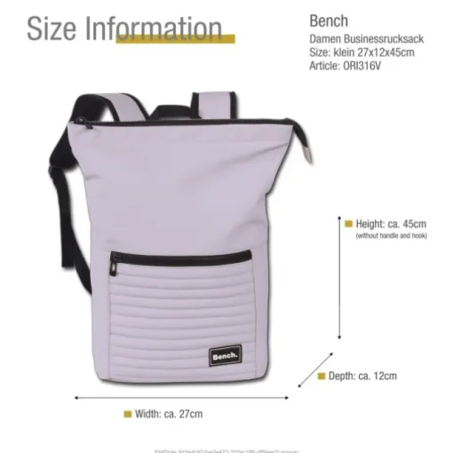 Bench Rucksack PU Kunststoff lila ORI316V