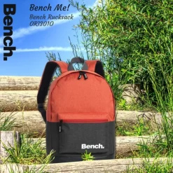 Bench sportlicher Rucksack Polyester PU dunkelgrau rostbraun ORI301O