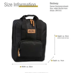 Bestway Businessrucksack Polyester unisex schwarz ORI101S