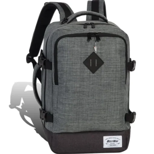 Bestway Flugbegleiter Businessrucksack Polyester Bordgepäck grau unisex ORI103K