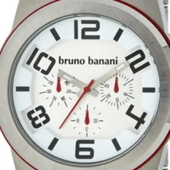 Bruno Banani Herren Uhr silber-rot Zelos Uhren Kollektion UBR21123