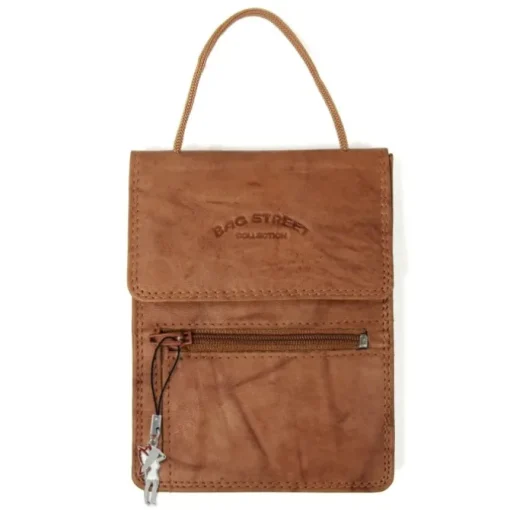 Brustbeutel Organizer Brusttasche Leder braun Bag Street OTJ503C