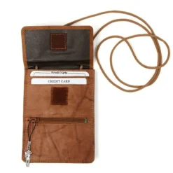 Brustbeutel Organizer Brusttasche Leder braun Bag Street OTJ503C