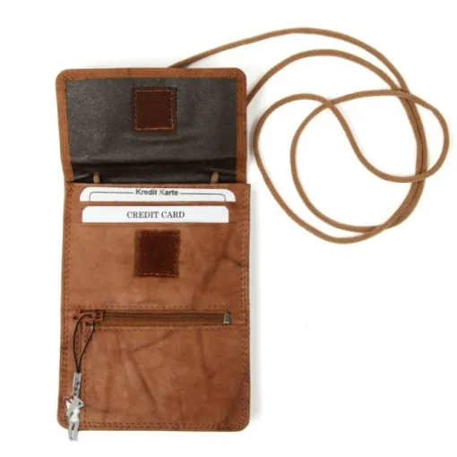 Brustbeutel Organizer Brusttasche Leder braun Bag Street OTJ503C