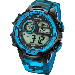 Calypso Armbanduhr Herren Digital for Man K5723/4 Quarzuhr schwarz blau UK5723/4