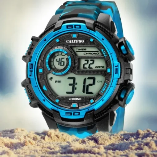 Calypso Armbanduhr Herren Digital for Man K5723/4 Quarzuhr schwarz blau UK5723/4