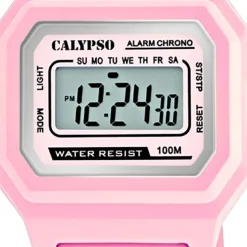 Calypso Damen Armbanduhr Sport K5802/3 Digital Kunststoff rosa UK5802/3