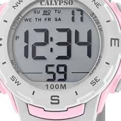 Calypso Damen Armbanduhr Sport K5801/1 Digital Kunststoff grau UK5801/1