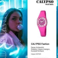 Calypso Damen Armbanduhr Trendy K5752/5 Quarzwerk-Uhr PU pink UK5752/5