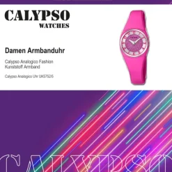 Calypso Damen Armbanduhr Trendy K5752/5 Quarzwerk-Uhr PU pink UK5752/5