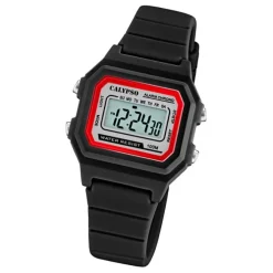 Calypso Damen Herren Armbanduhr K5802/6 Digital Kunststoff schwarz UK5802/6